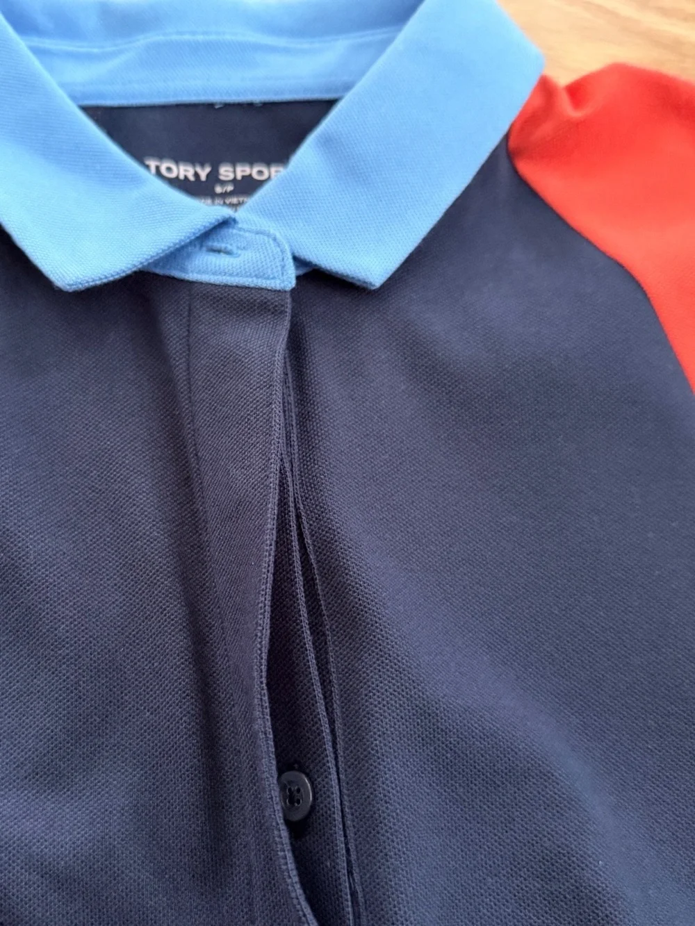 Tory Burch NWOT Color Block Pique Polo Dress (S)